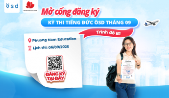 Thông báo tổ chức kỳ thi cấp Chứng chỉ năng lực tiếng Đức ÖSD trình độ B1 - tháng 09/2025