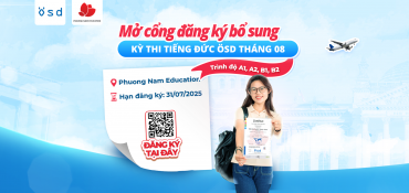Thông báo tổ chức bổ sung kỳ thi cấp Chứng chỉ năng lực tiếng Đức ÖSD tháng 08/2025